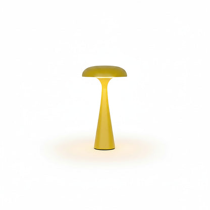 Lysverden yellow ABS mushroom-shaped table lamp with touch control and 3 color temperatures.