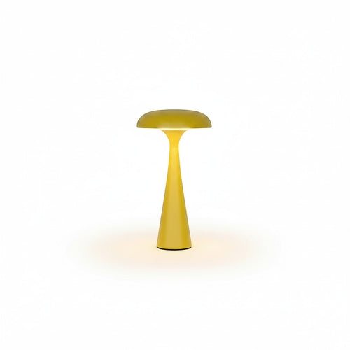 Lysverden yellow ABS mushroom-shaped table lamp with touch control and 3 color temperatures.