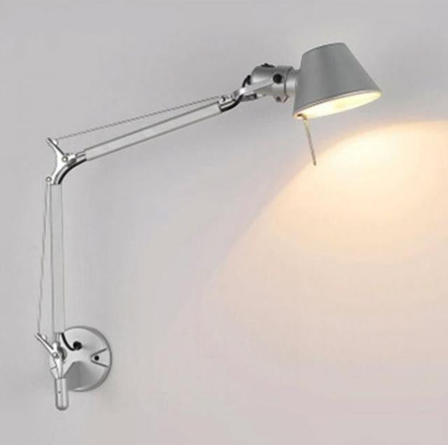 LYS Justerbar svingarm vegglampe – lese/arbeidslampe