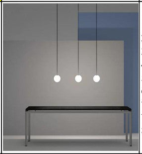 LYS Glasskule pendellampe – slank sylinder