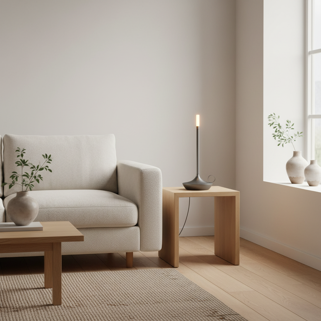 Bordlampe i et skandinavisk hjem