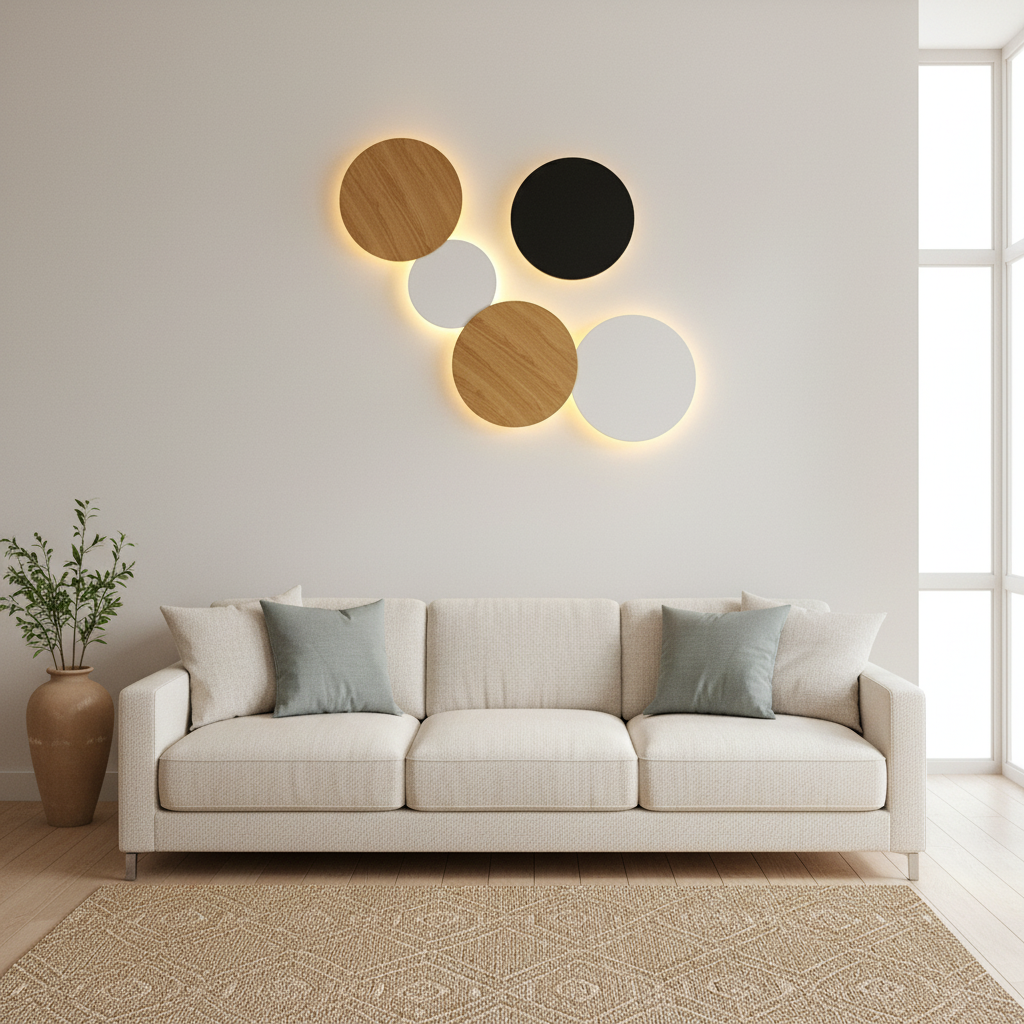 Vegglampe i et skandinavisk hjem