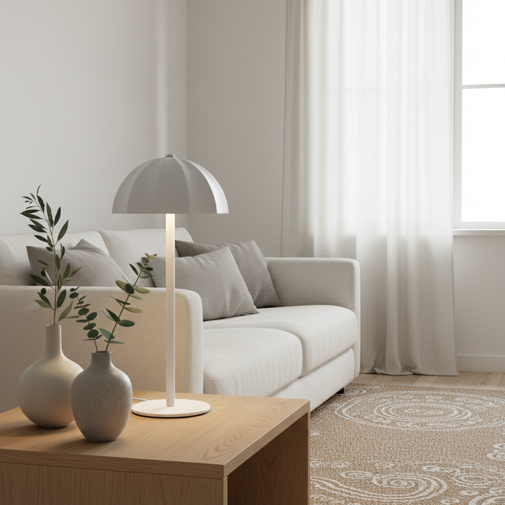 Bordlampe i et skandinavisk hjem