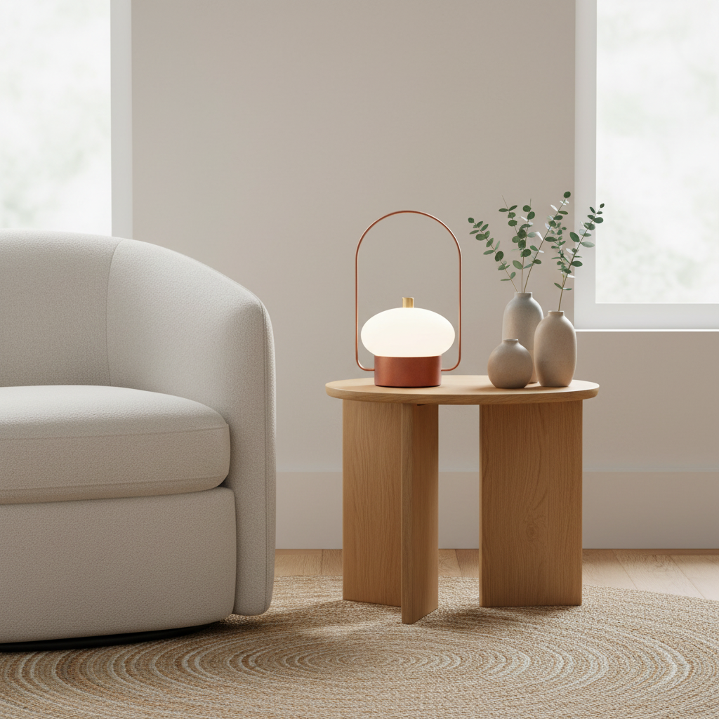 Bordlampe i et skandinavisk hjem