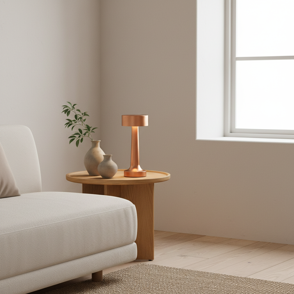 Bordlampe i et skandinavisk hjem