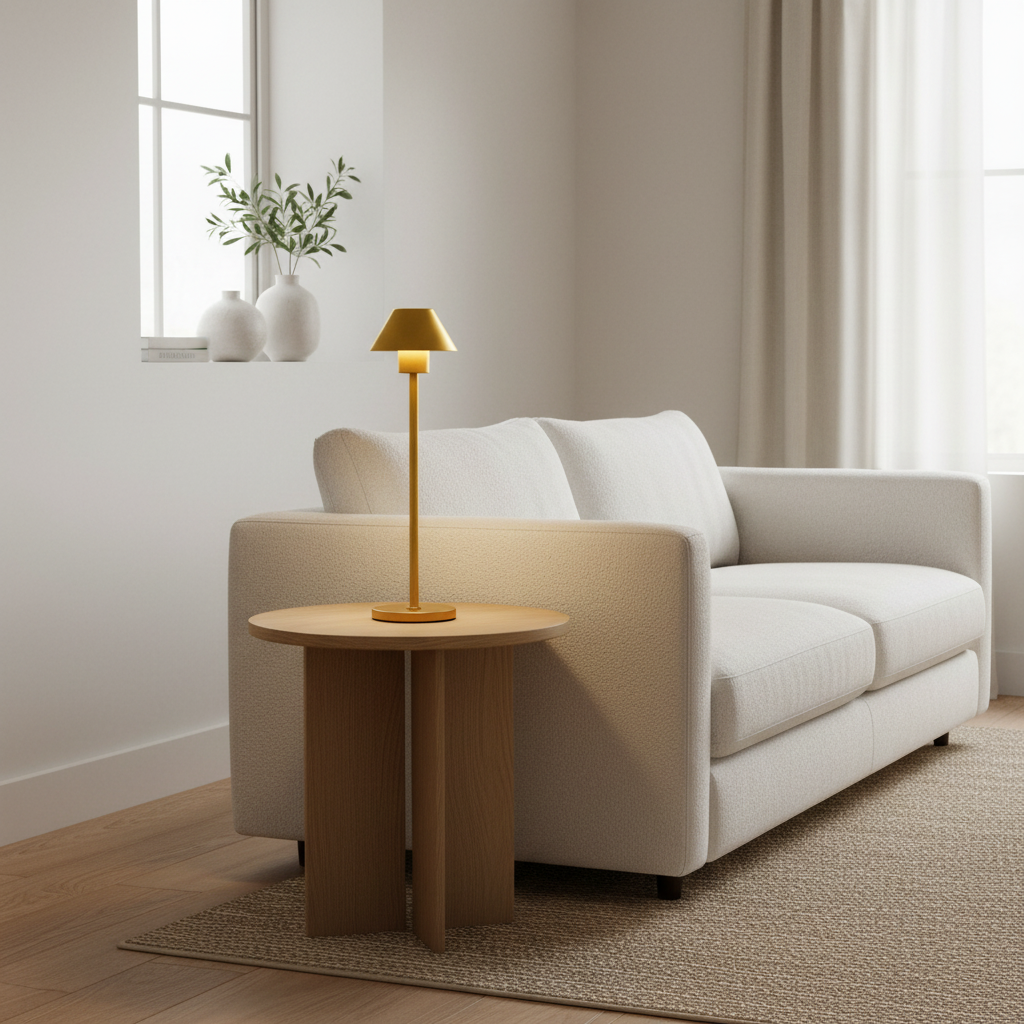 Bordlampe i et skandinavisk hjem