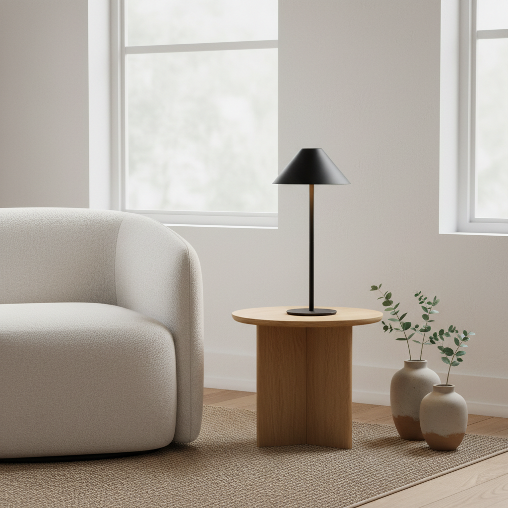 Bordlampe i et skandinavisk hjem