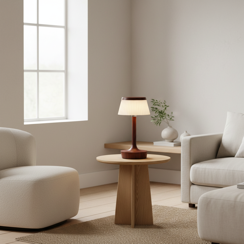 Bordlampe i et skandinavisk hjem