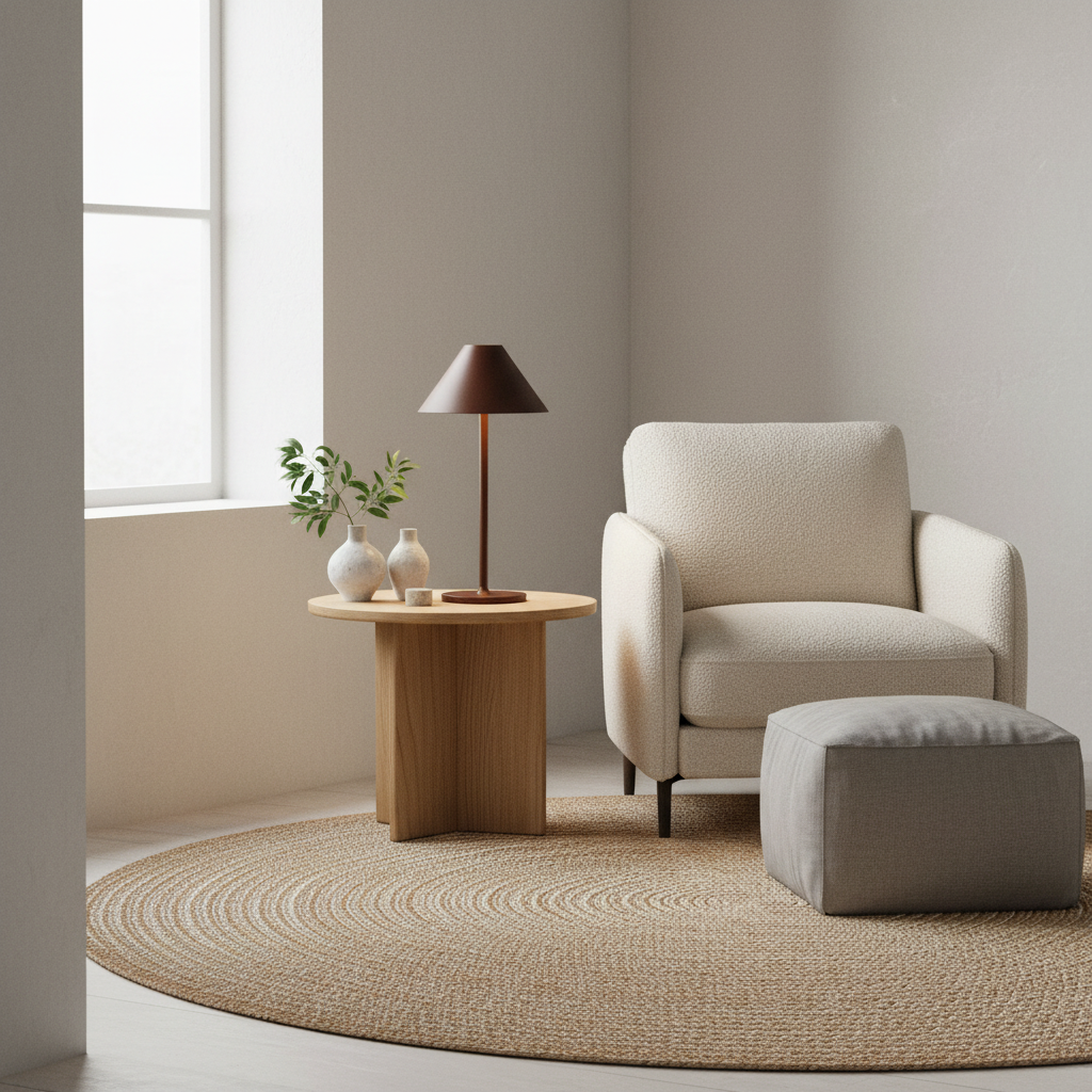 Bordlampe i et skandinavisk hjem