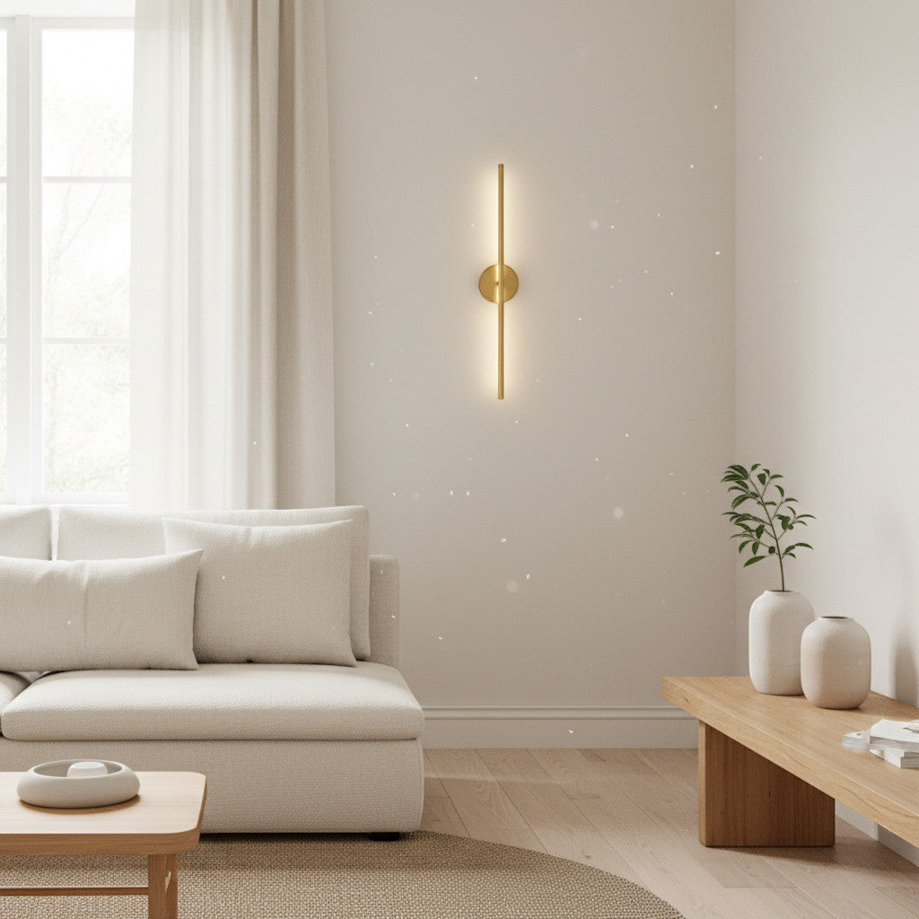 Slank lineær vegglampe 72 cm – aluminium, 5000 mAh