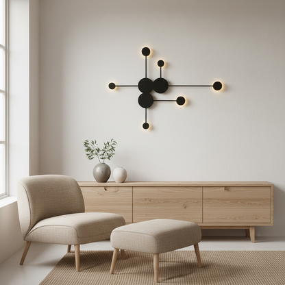 Vegglampe i et skandinavisk hjem