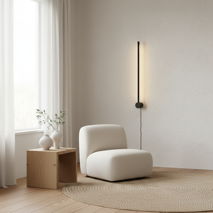 Vegglampe i et skandinavisk hjem