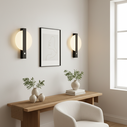 Vegglampe i et skandinavisk hjem