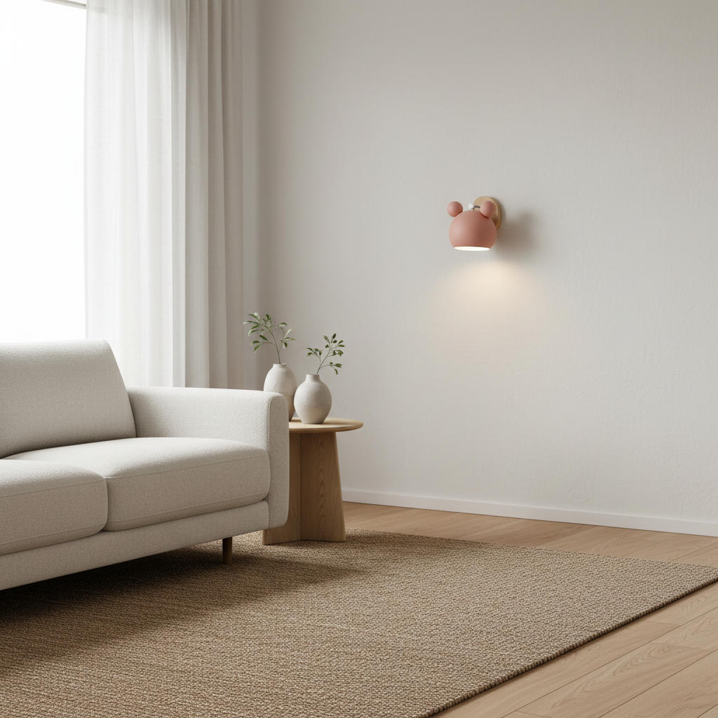 Vegglampe i et skandinavisk hjem