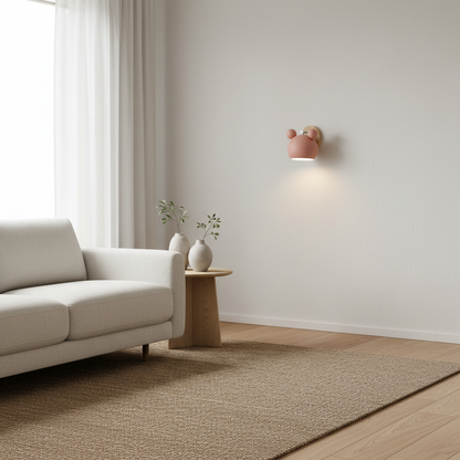 Vegglampe i et skandinavisk hjem