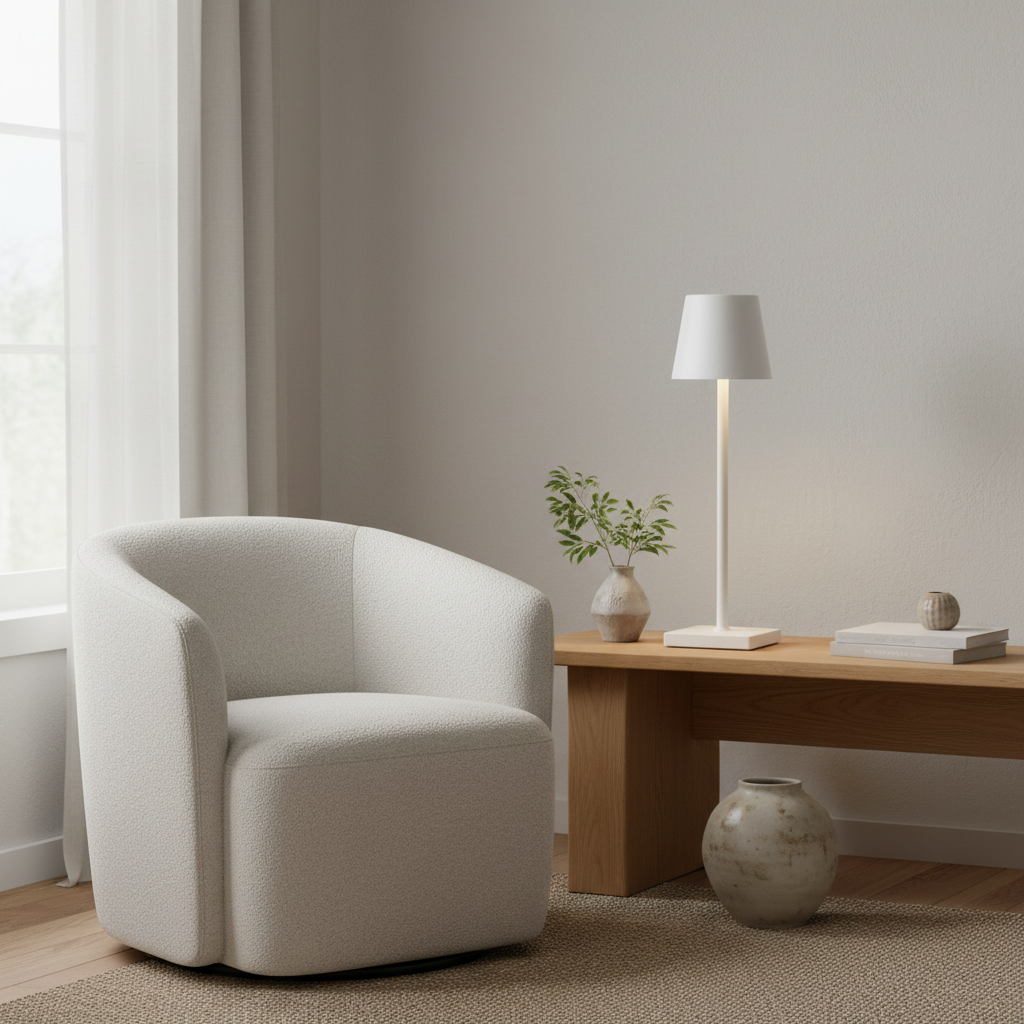 Bordlampe i et skandinavisk hjem