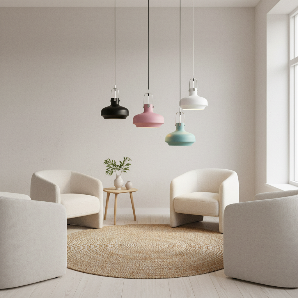 Macaron pendellampe – buet metallskjerm