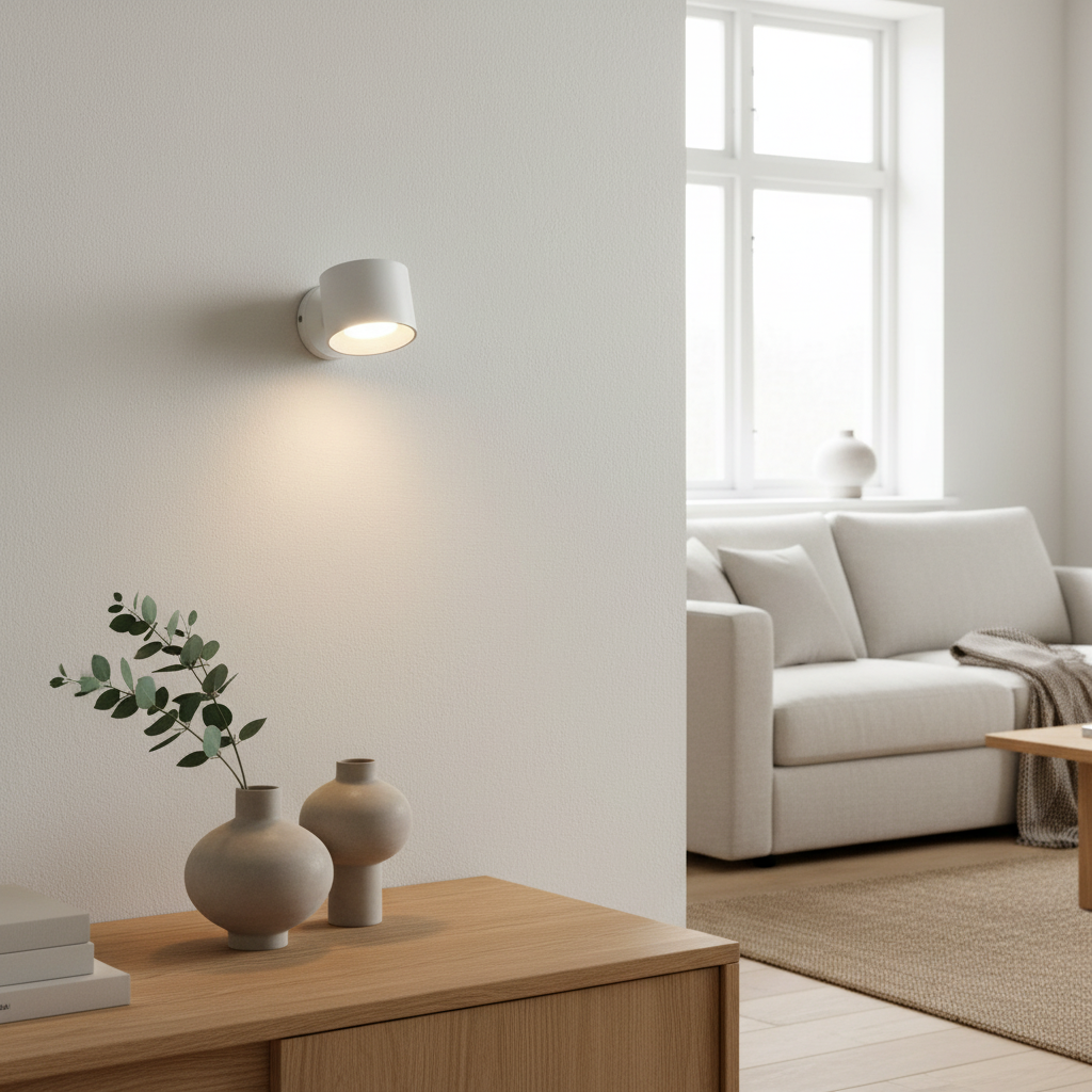 Magnetisk veggspot 360° – touch, fjernkontroll, 3 lysfarger