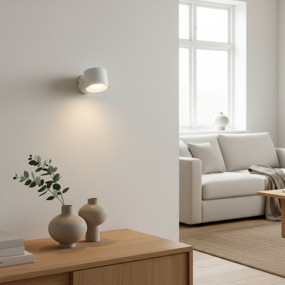 Vegglampe i et skandinavisk hjem