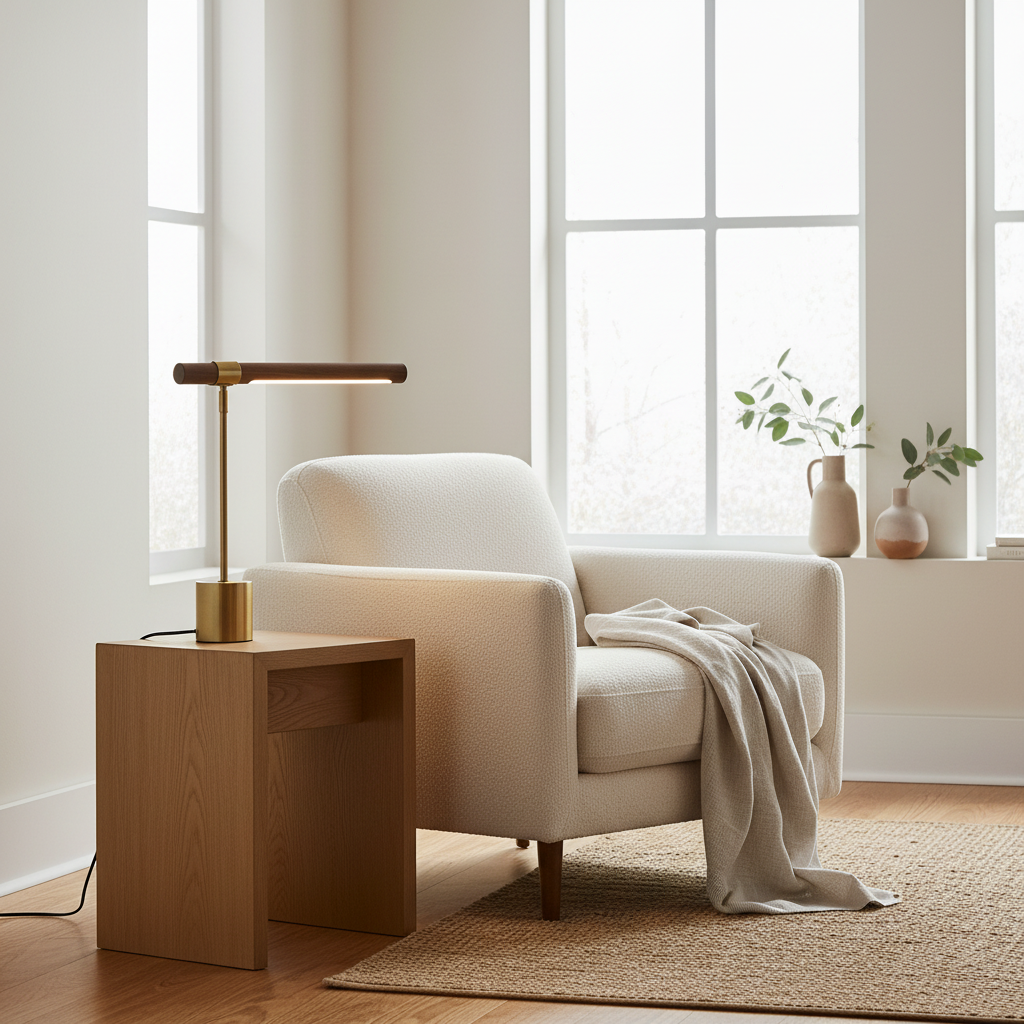 Bordlampe i et skandinavisk hjem