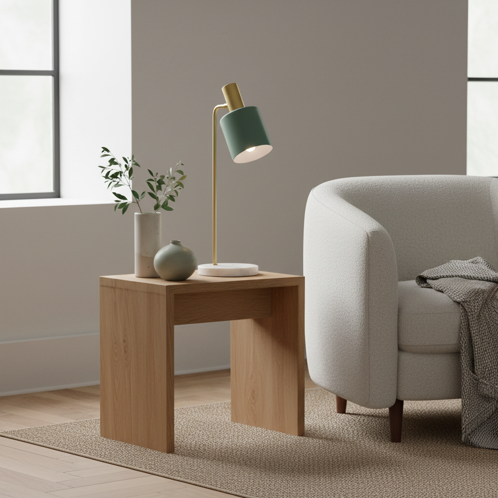 Bordlampe i et skandinavisk hjem