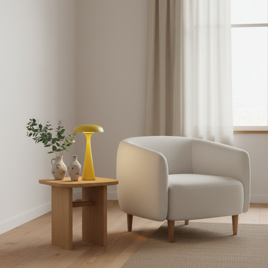 Bordlampe i et skandinavisk hjem