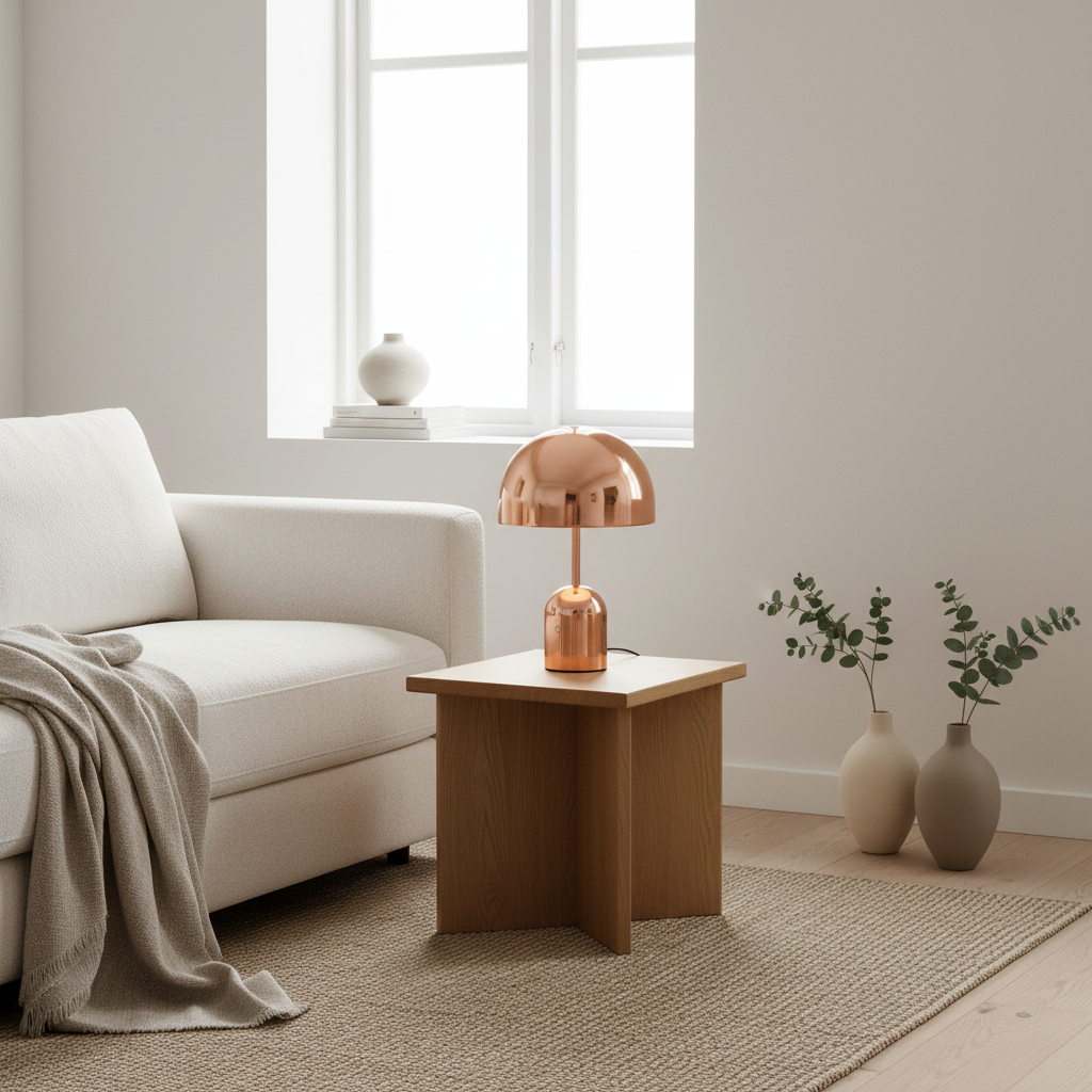 Bordlampe i et skandinavisk hjem