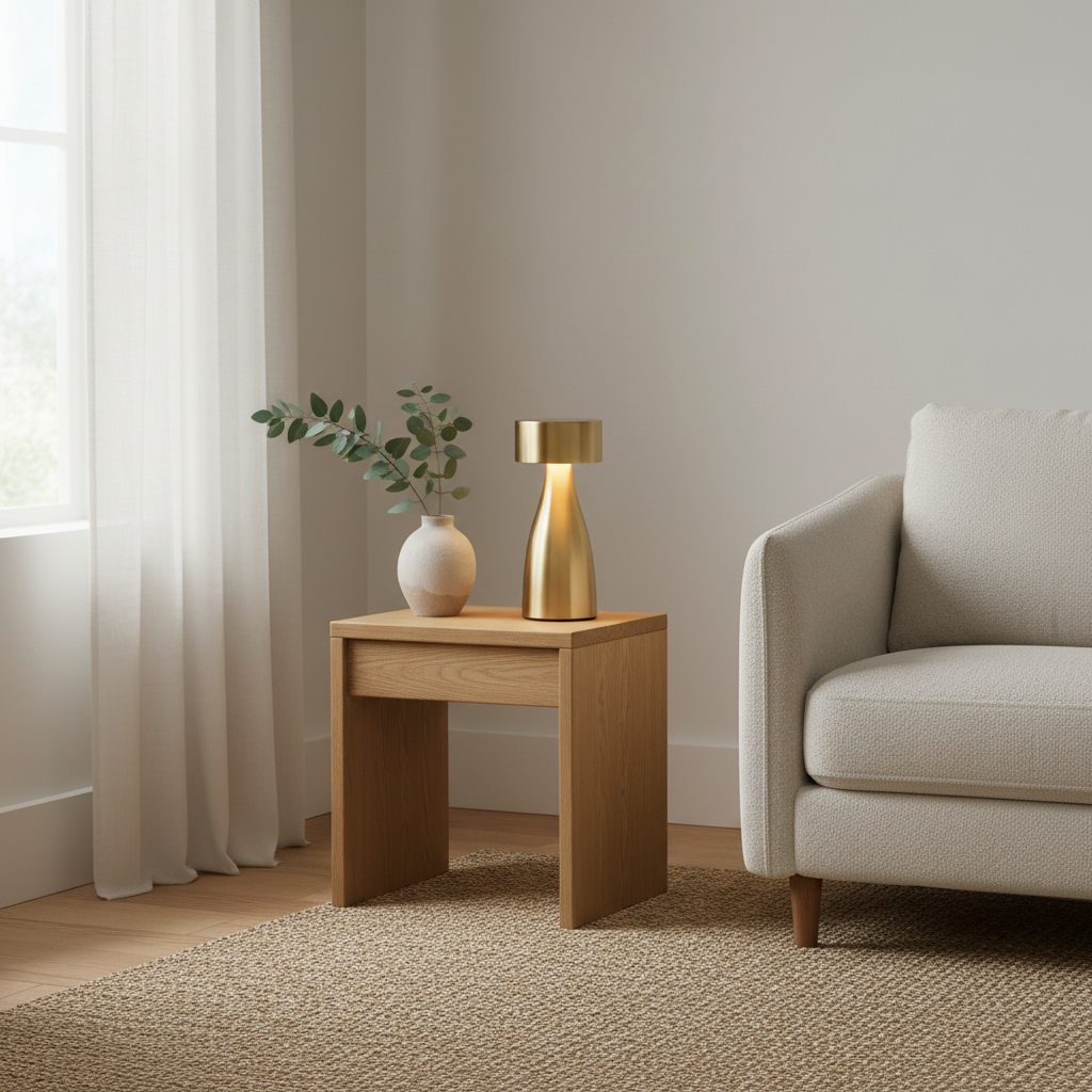 Bordlampe i et skandinavisk hjem