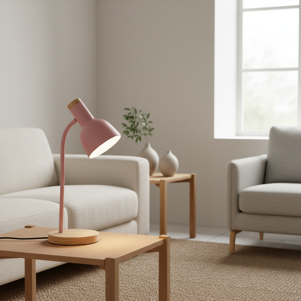 Bordlampe i et skandinavisk hjem