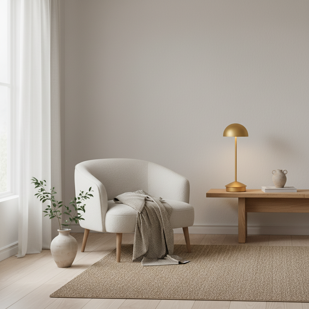 Bordlampe i et skandinavisk hjem