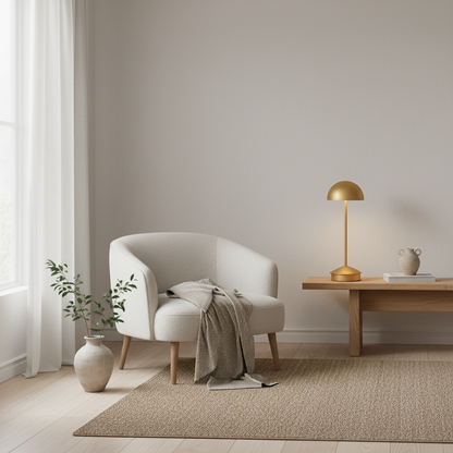 Bordlampe i et skandinavisk hjem