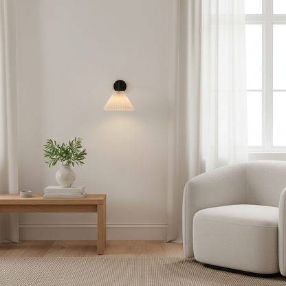 Vegglampe i et skandinavisk hjem