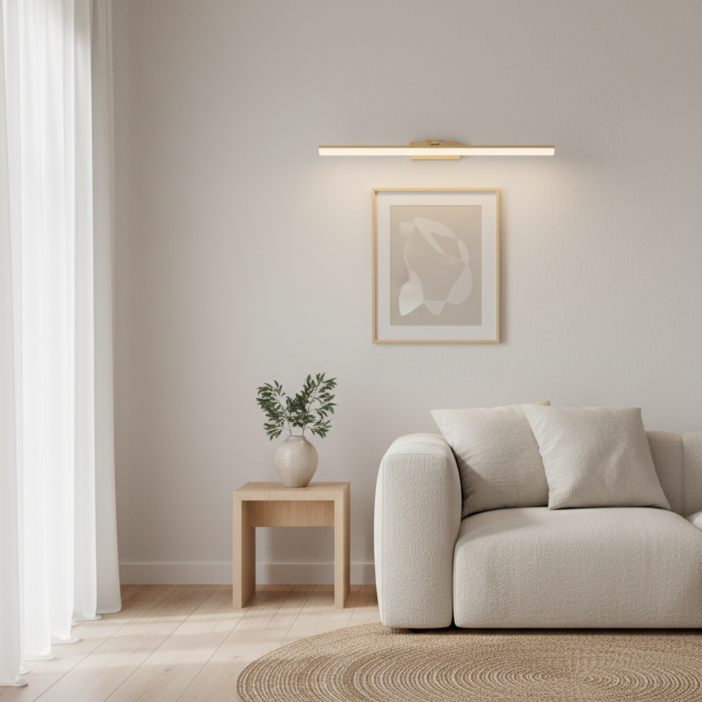 Vegglampe i et skandinavisk hjem