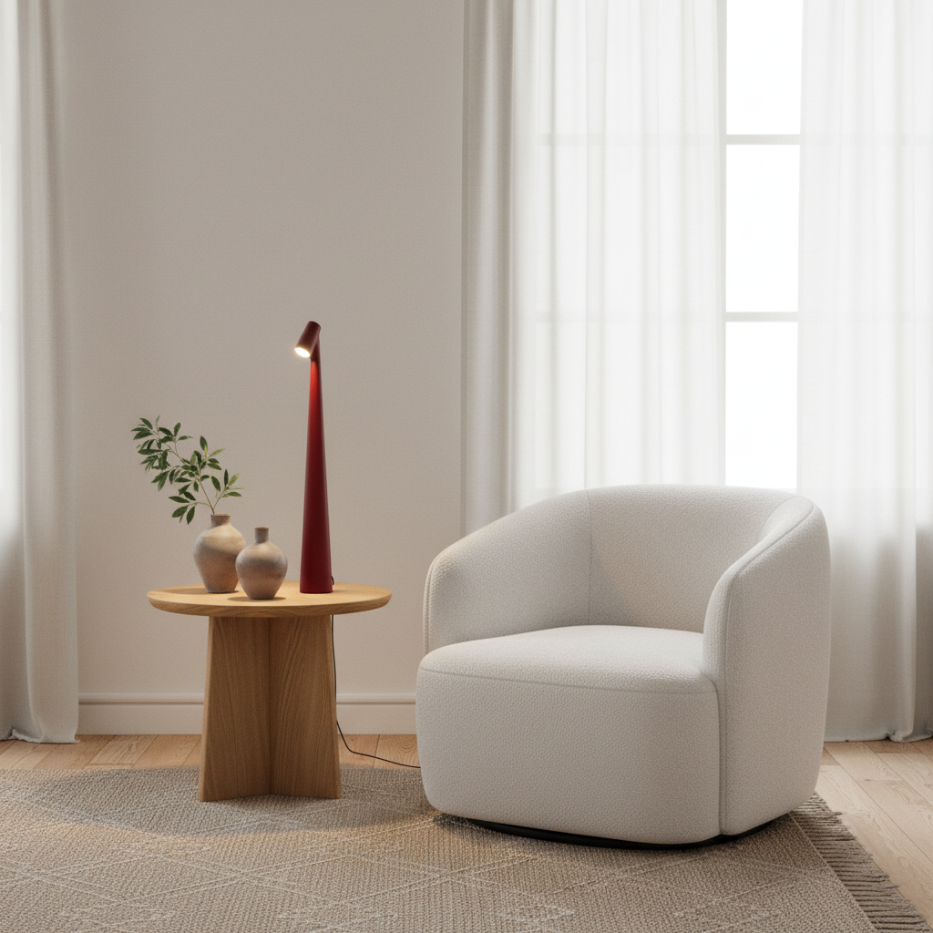 Bordlampe i et skandinavisk hjem