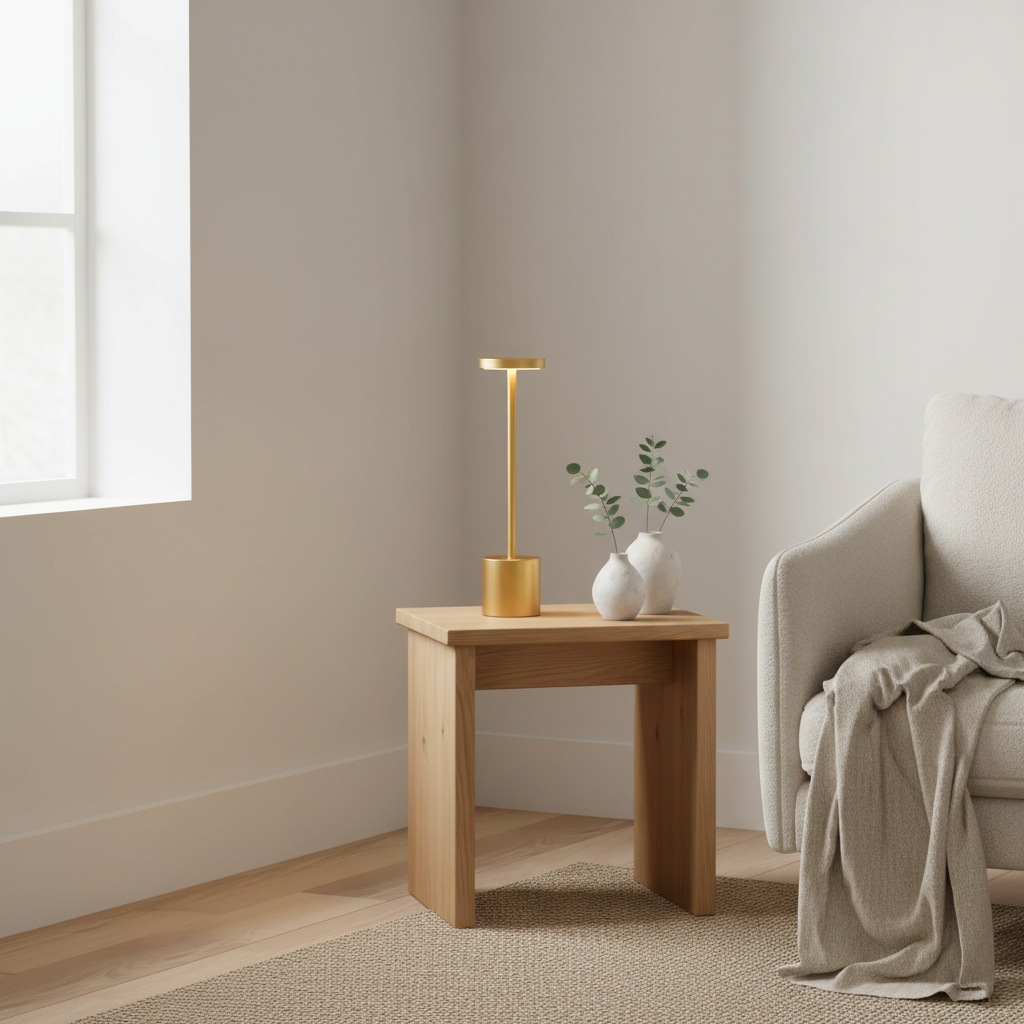 Bordlampe i et skandinavisk hjem