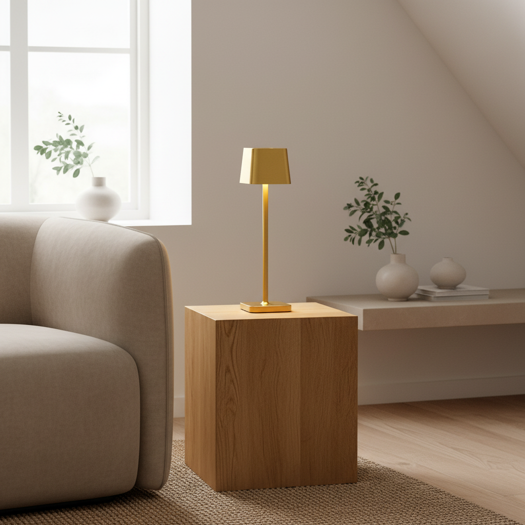 Bordlampe i et skandinavisk hjem