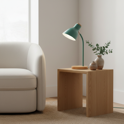 Bordlampe i et skandinavisk hjem