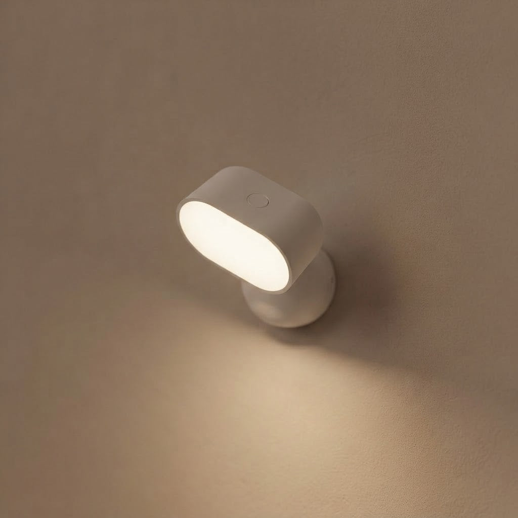 Veggspot oval med RGB – fjernkontroll, 360°