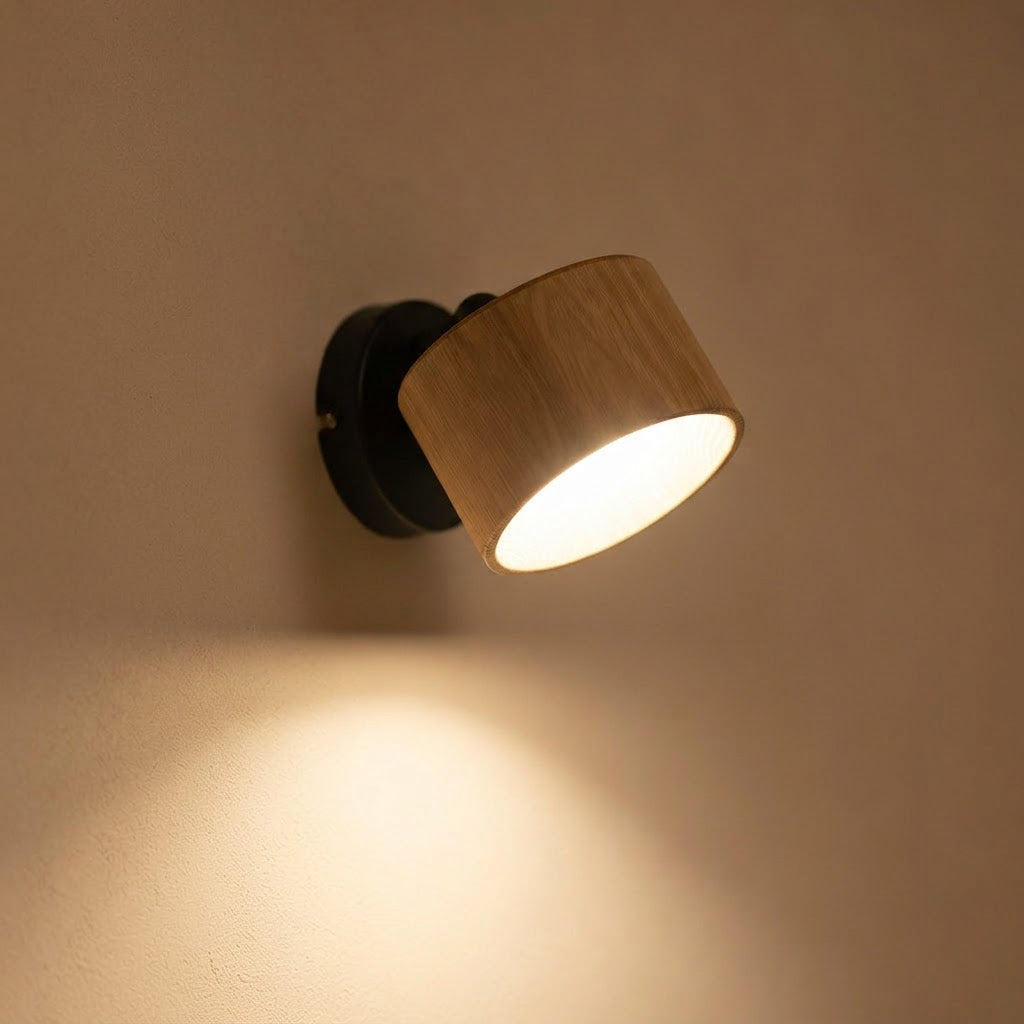Vegglampe med magnetfeste - dimbar, touch, ladbar, enkel installering, 360° – tent på veggen