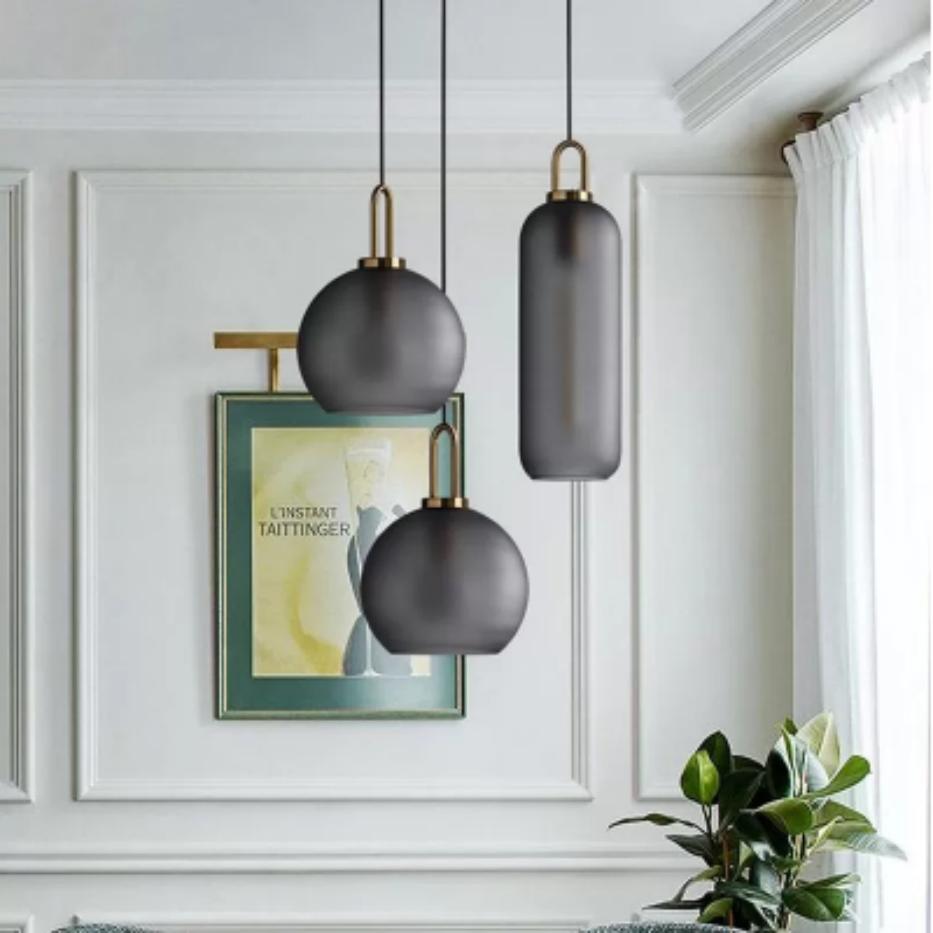 LYS Røykglass pendellampe – kule og oval